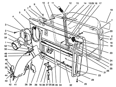 Easy-Empty Grass Catcher Diagram and Parts List for 79095 (39000001 - 39999999)(1993) Lawn Boy Lawn Tractor Accessories